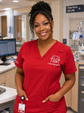 Personalized Delta Sigma Theta 'Do it with Heart' Scrub Top