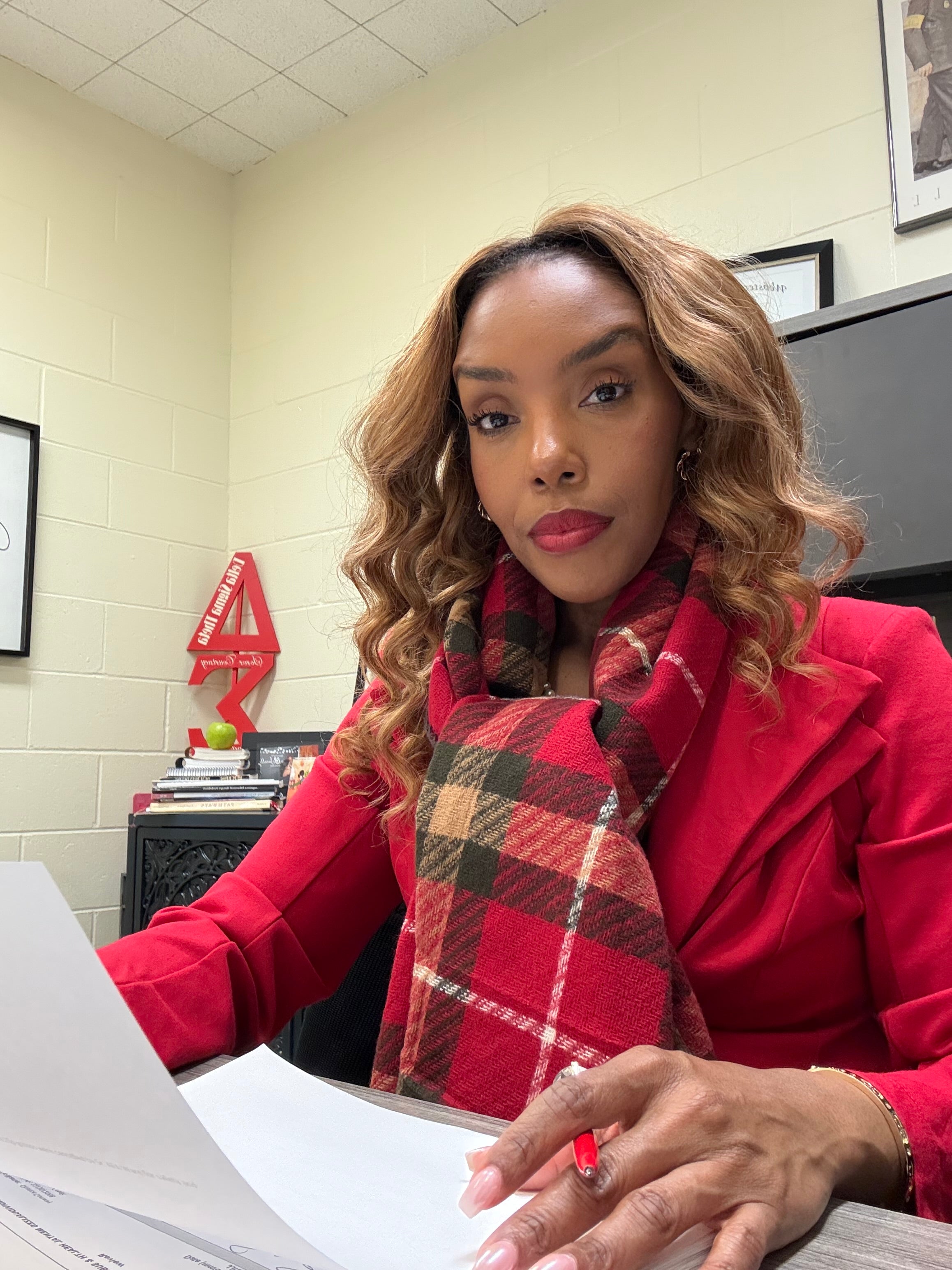 Delta Sigma Theta Embroidered Scarf