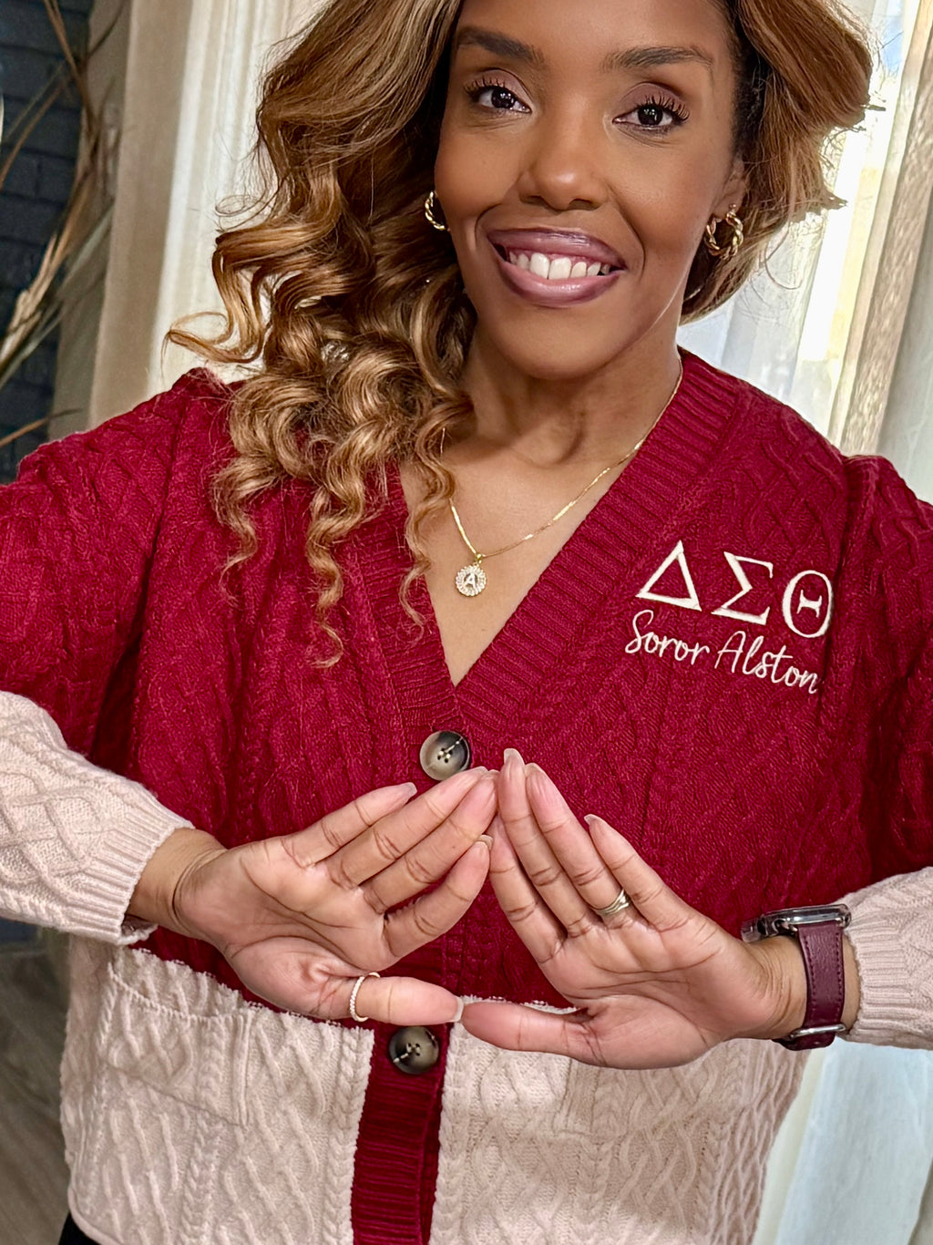 Personalized Delta Sigma Theta Cardigan