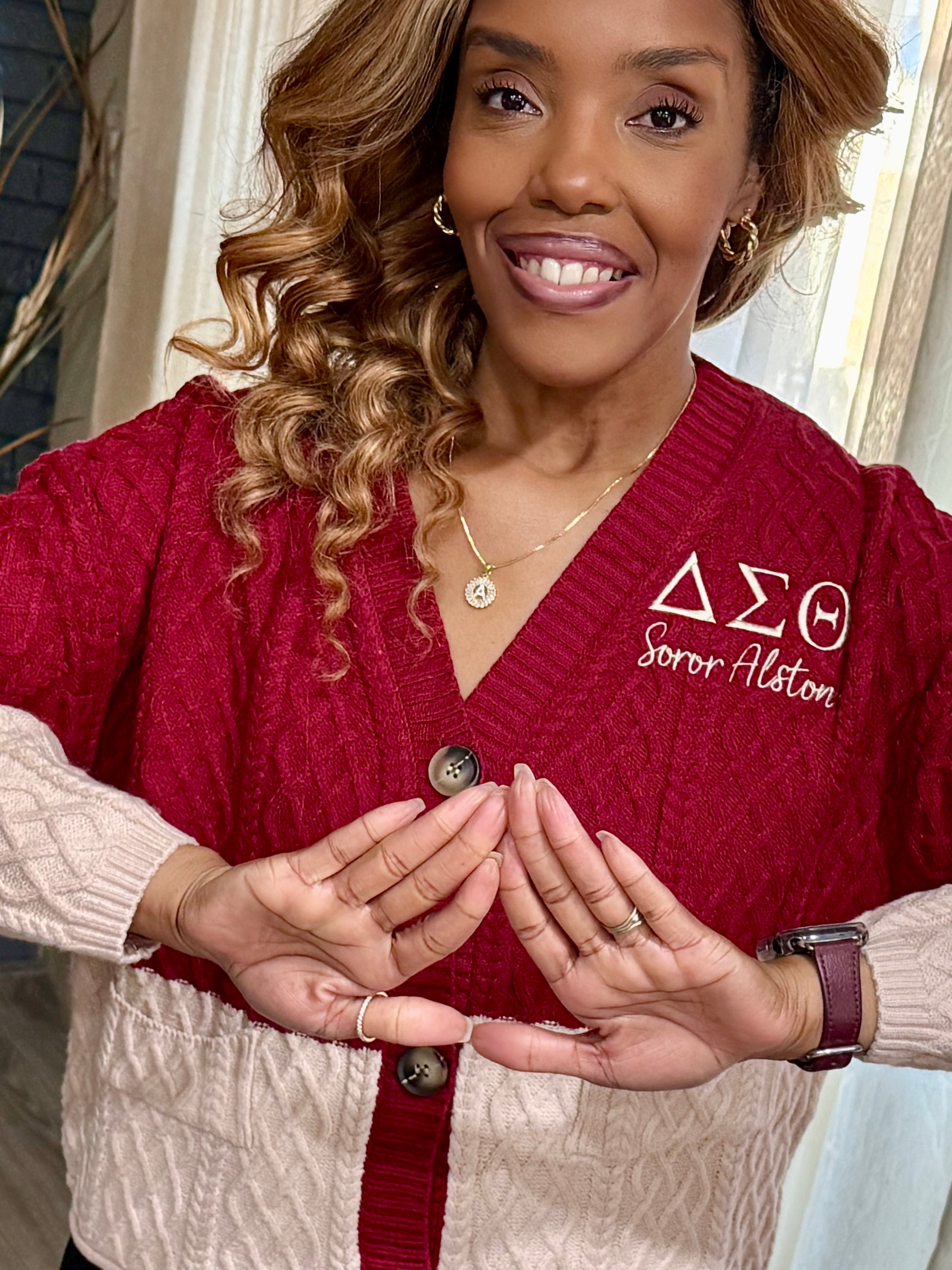 Personalized Delta Sigma Theta Cardigan