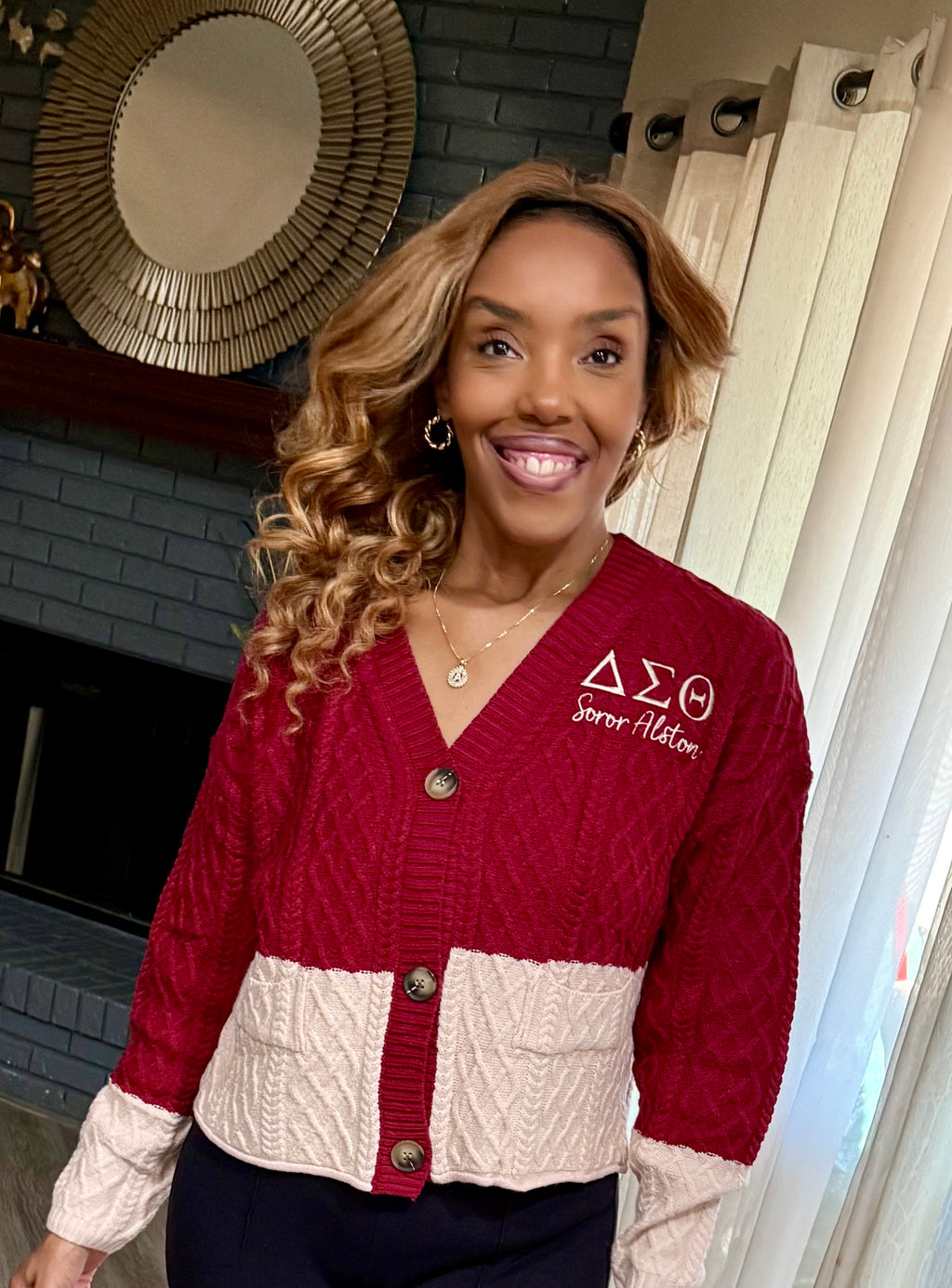 Personalized Delta Sigma Theta Cardigan