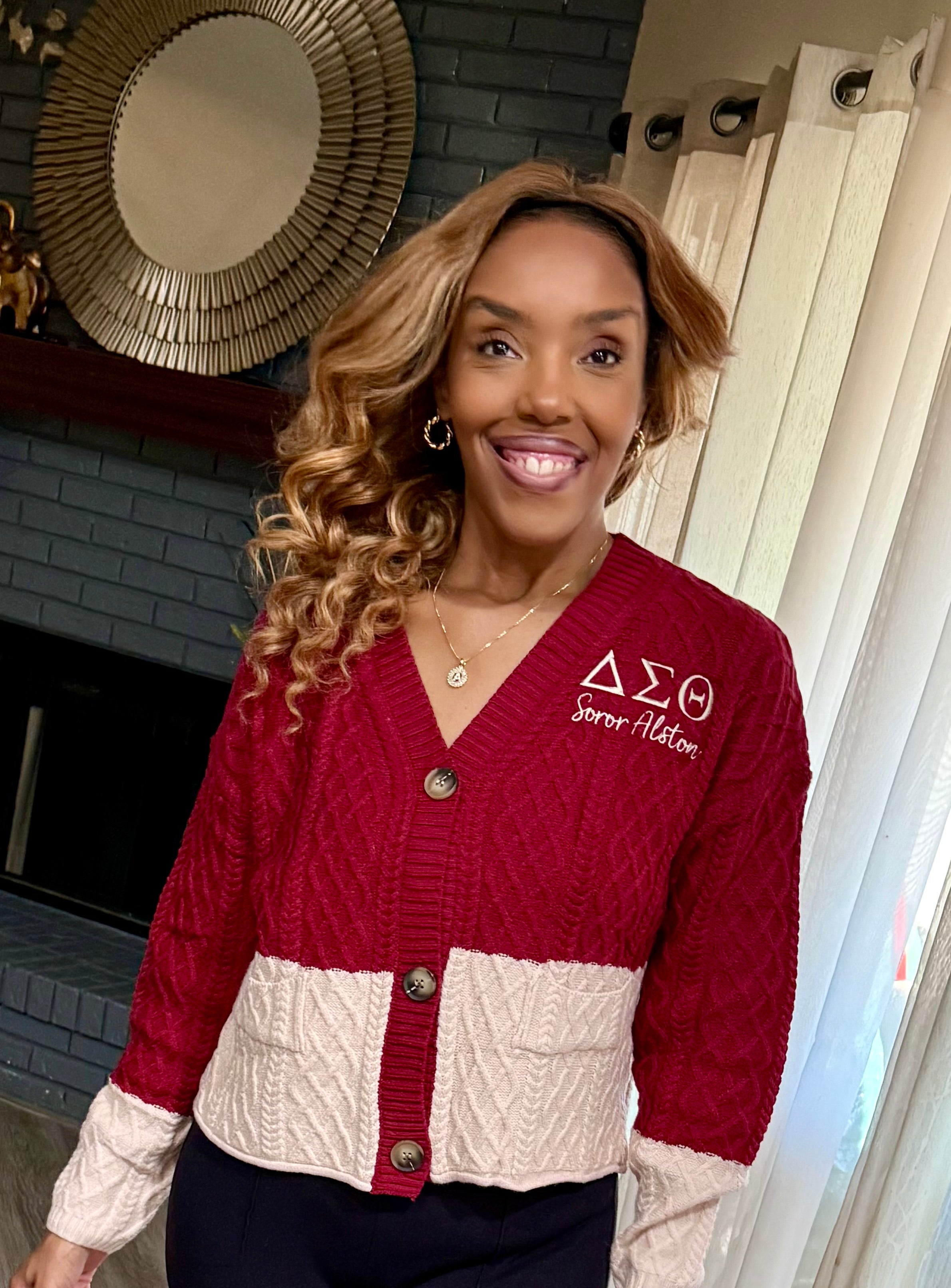 Personalized Delta Sigma Theta Cardigan