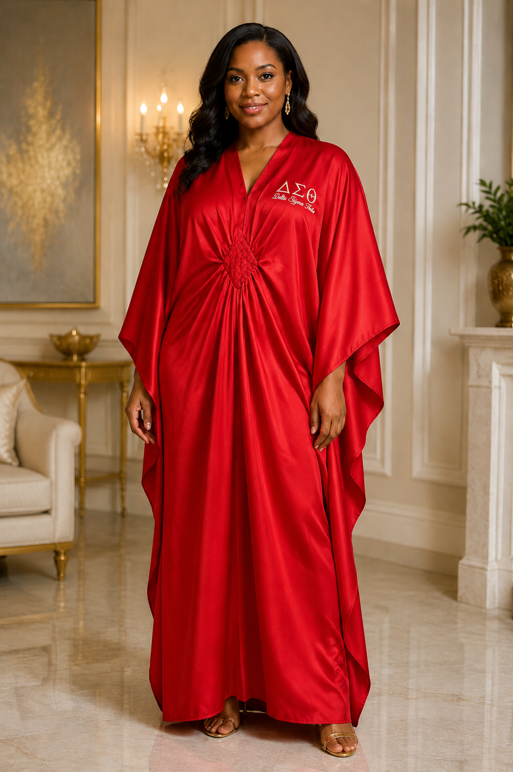 'Simply Red' Delta Sigma Theta Kaftan (non-customizable)