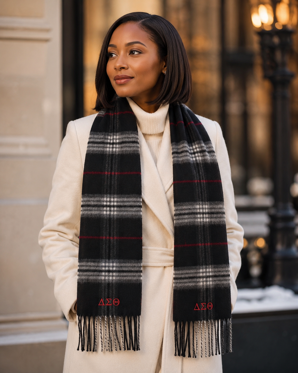 Delta Sigma Theta Plaid Scarf (non-customizable)