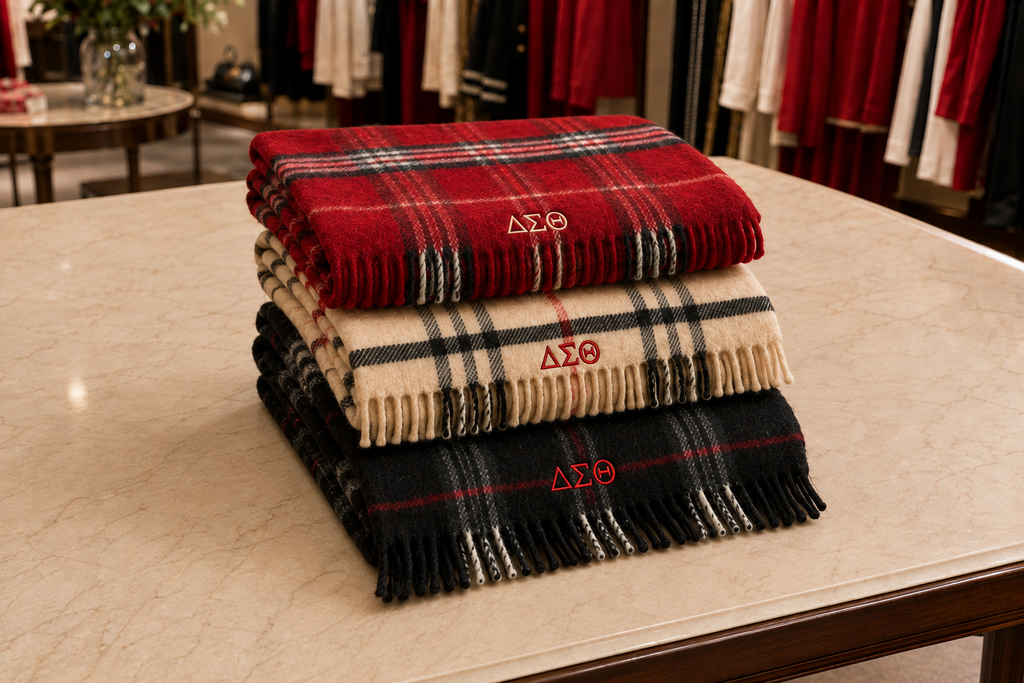 Delta Sigma Theta Plaid Scarf (non-customizable)