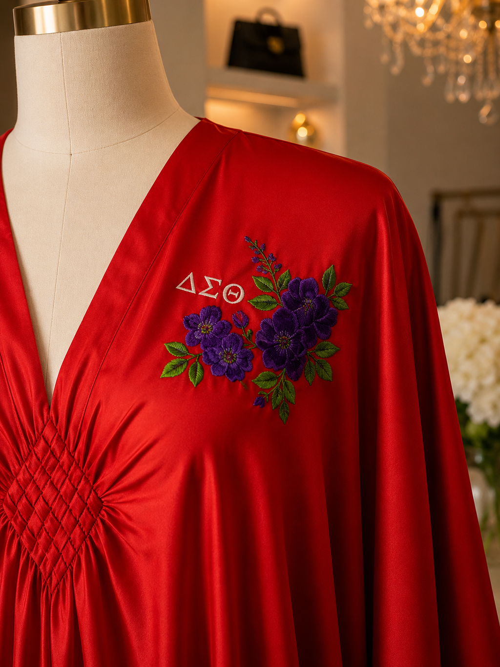 'Lady in Red' Delta Sigma Theta Kaftan (non-customizable)