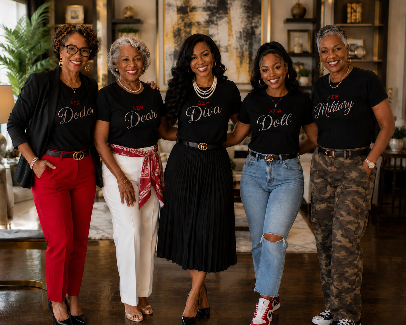 Delta Sigma Theta Signature Tee Collection 'Doctor' (CUSTOMIZABLE...see description)