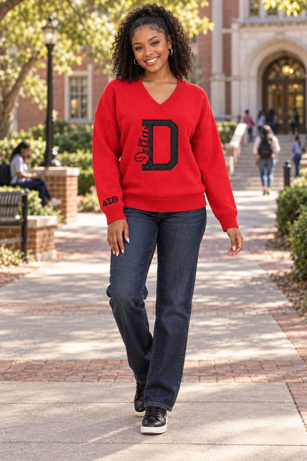 The Delta D-Luxe V-Neck Sweater (non-customizable)