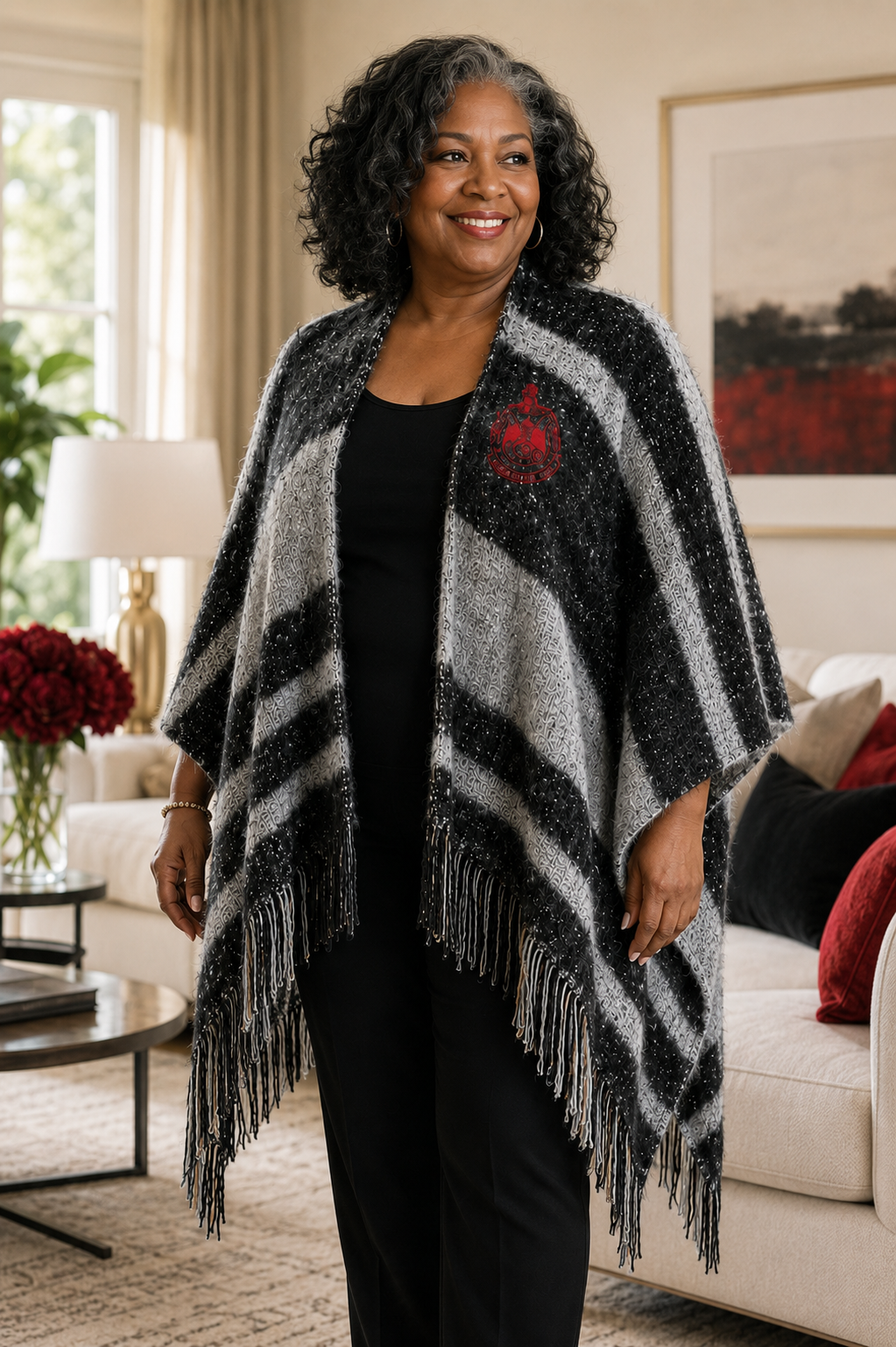"The Exception" Delta Sigma Theta Shawl (Non-Customizable)