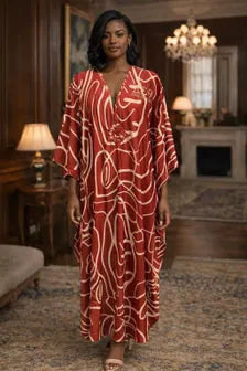Delta Sigma Theta Deeply Crimson Kaftan (non-customizable)