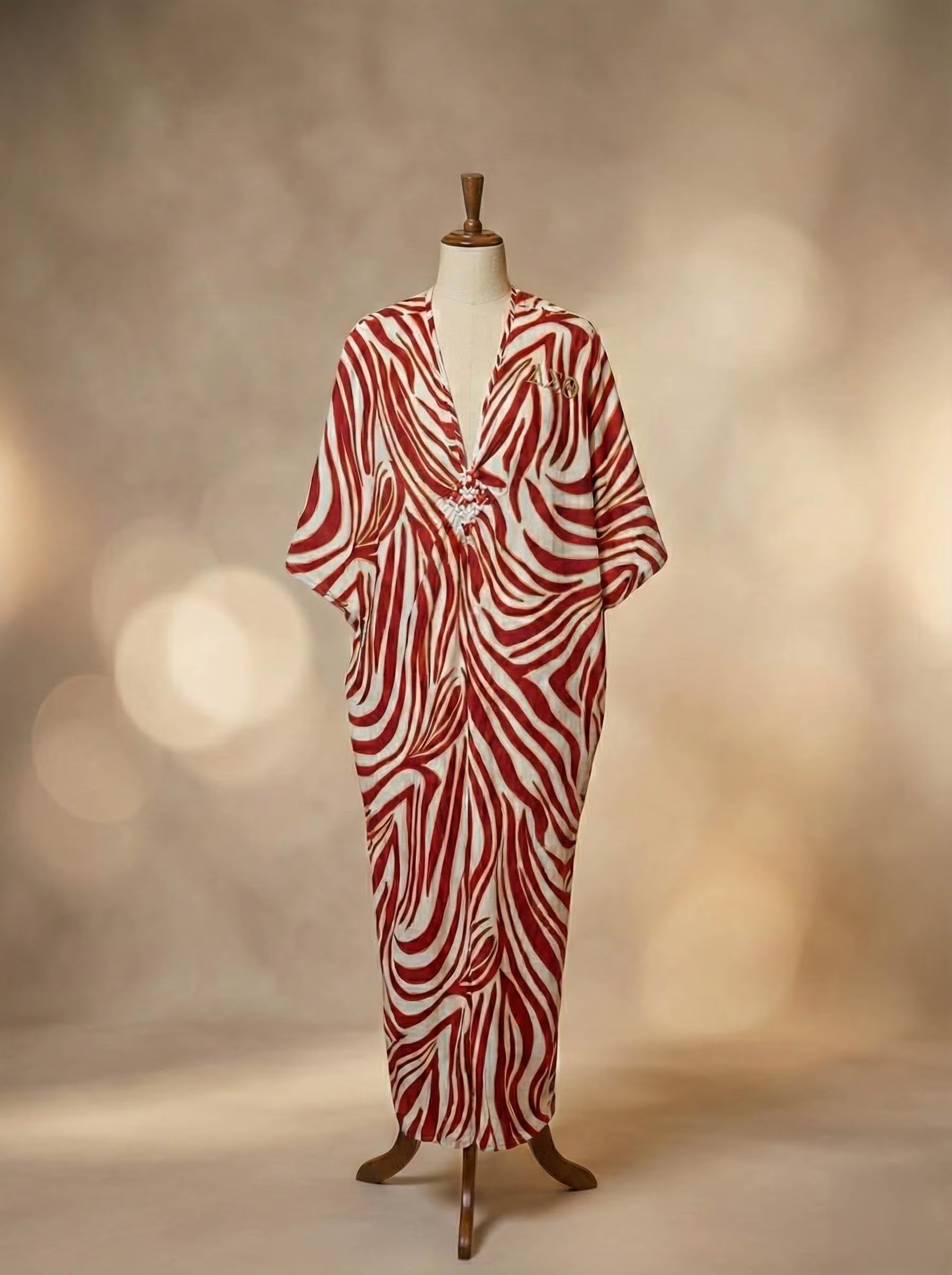 Delta Sigma Crimson and Cream Dreams Kaftan