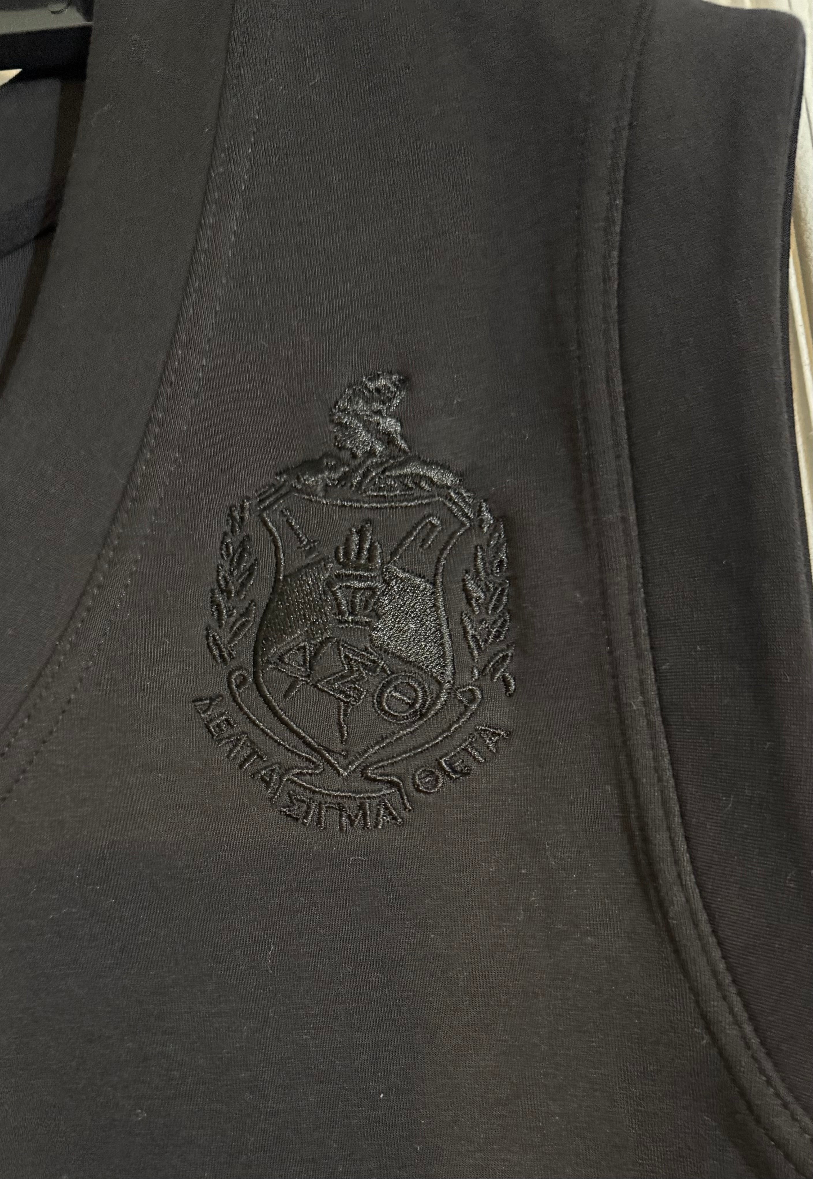 Delta Sigma Theta Black Shield Vest