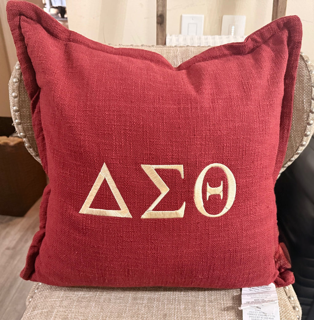 Crimson and Cream Dreams Throw Pillow