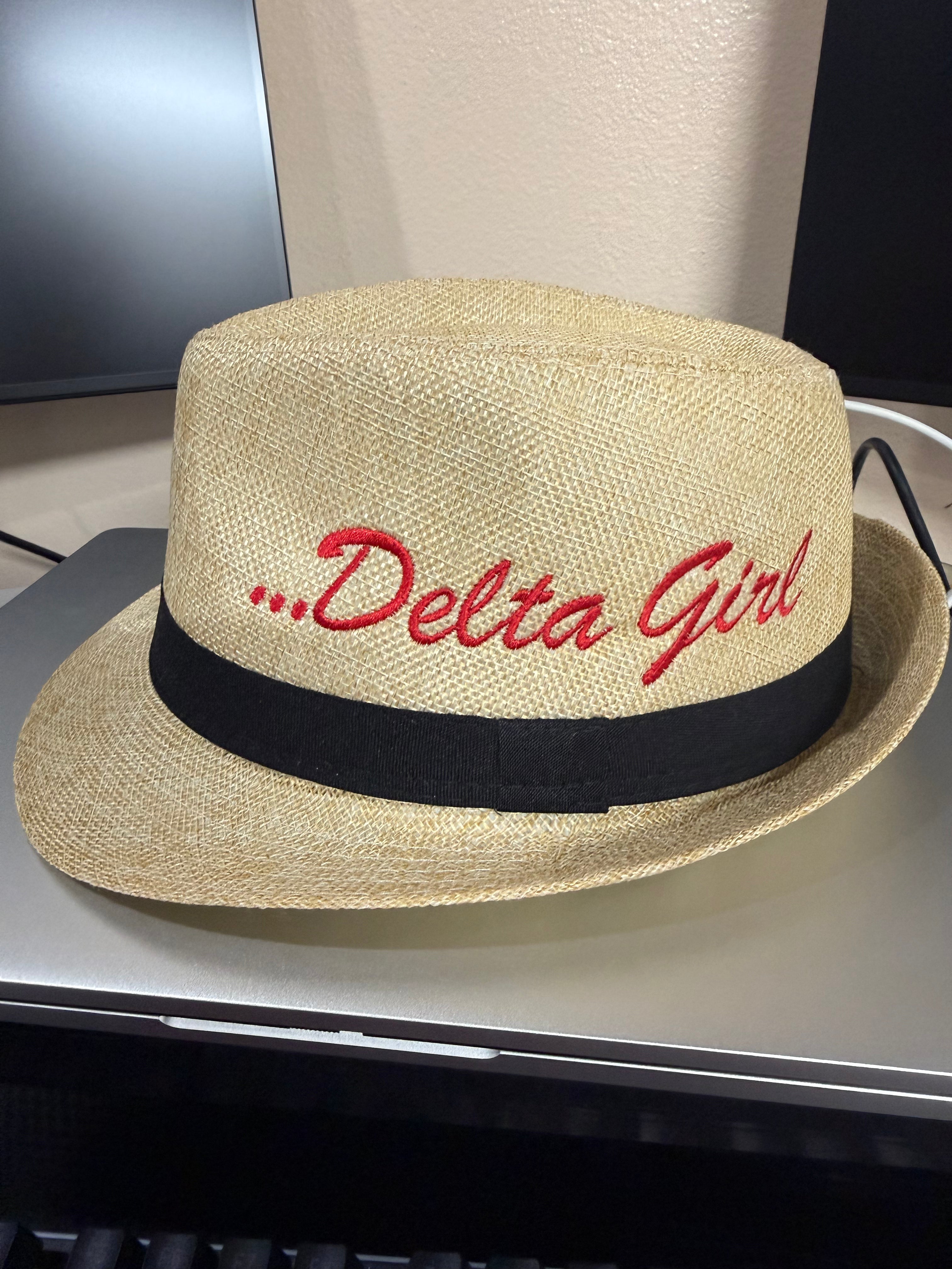 Delta Girl Embroidered Fedora (non-customizable)
