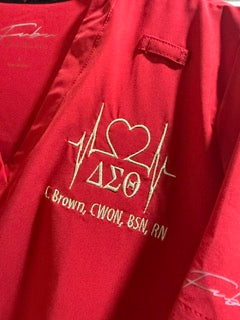 Personalized Delta Sigma Theta 'Do it with Heart' Scrub Top