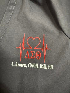 Personalized Delta Sigma Theta 'Do it with Heart' Scrub Top
