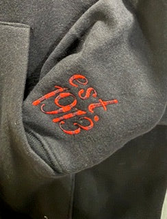 Delta Sigma Theta Red and Black Striped Hoodie