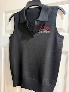 Personalized Delta Sigma Theta Sleeveless Blouse (Black)