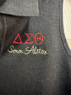 Personalized Delta Sigma Theta Sleeveless Blouse (Black)